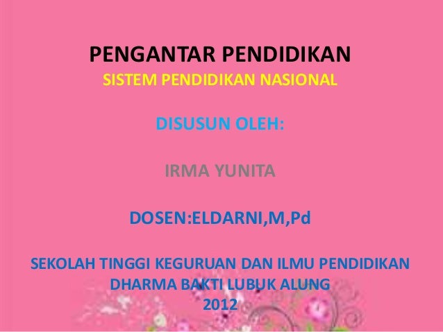 Sistem Pendidikan Nasional