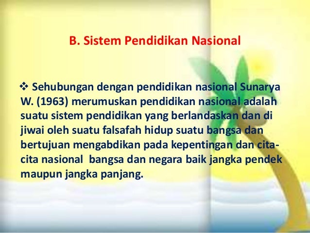 Contoh pertanyaan tentang sistem pendidikan nasional