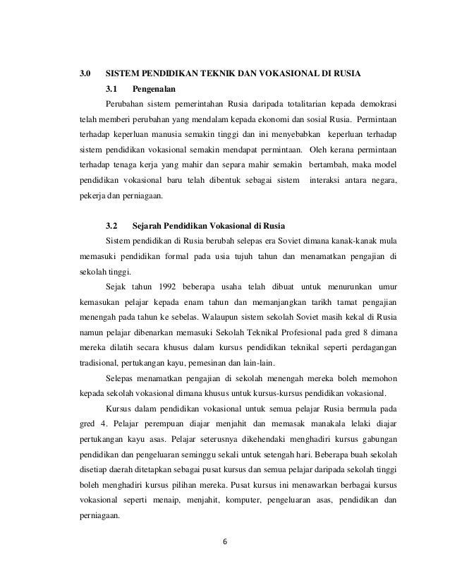Sistem Pendidikan Teknik Dan Vokasional Di Rusia Dan Amerika 1