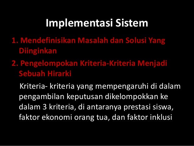 Sistem Pendukung Keputusan