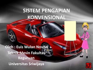 SISTEM PENGAPIAN
KONVENSIONAL
Oleh : Euis Wulan Novita
Teknik Mesin Fakultas
Keguruan
Universitas Sriwijaya
 
