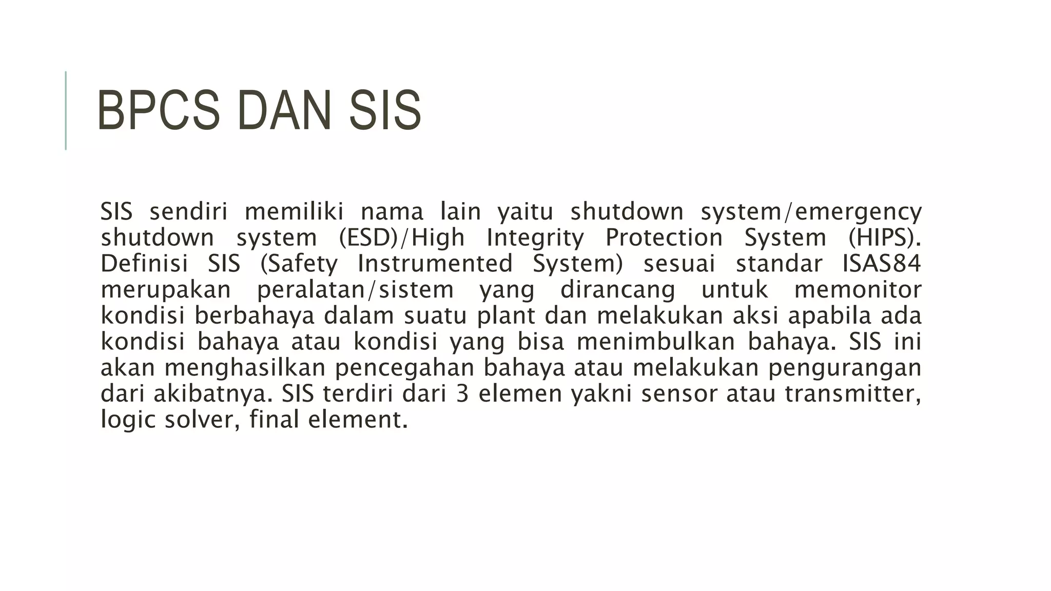Sistem pengendalian, bpcs(basic process control system), | PPTX