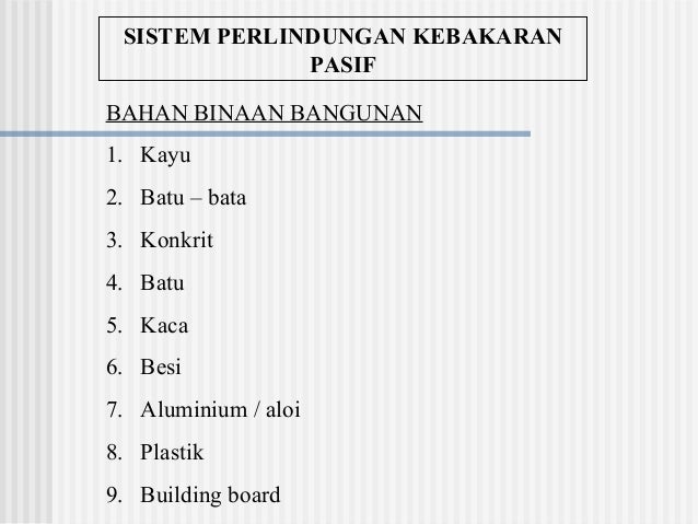 Sistem Perlindungan Kebakaran Pasif