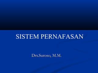 SISTEM PERNAFASAN

   Drs.Suroso, M.M.
 