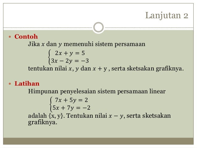 Sistem persamaan linear (spl)