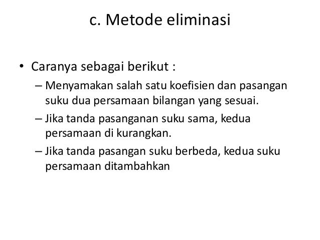 Sistem persamaan linier dua variabel (spdlv)