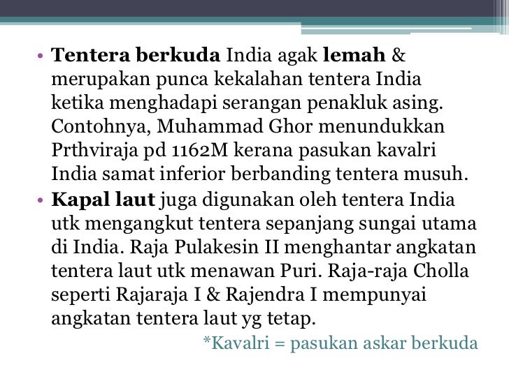 Sistem Pertahanan Tamadun Indus & Alam Melayu
