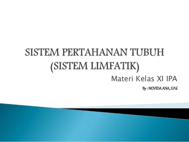 Sistem Pertahanan Tubuh Sistem Limfatik
