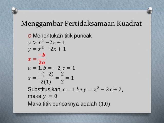 Sistem Pertidaksamaan Linear Kuadrat X Tkj