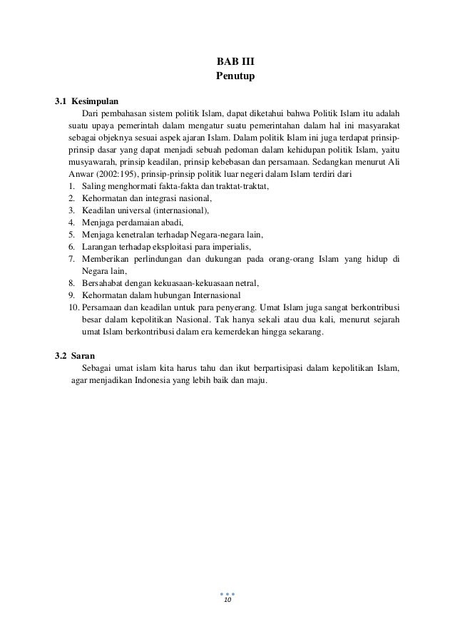 Makalah Sistem politik Islam