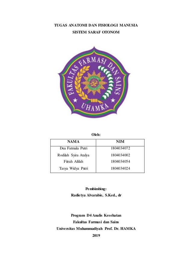 Sistem Saraf Otonom Sistem Saraf Otonom