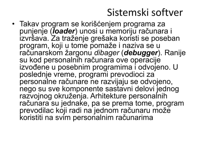 Sistemski softver i aplikativni programi | PPTX