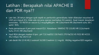 Sistem skoring prognosis icu berdasarkan severity of illness | PPTX