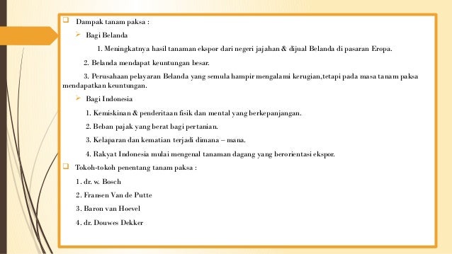 Sistem Tanam Paksa