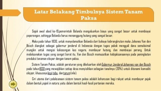 Sistem Tanam Paksa