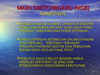 Msb In Electrical Comprehensive Guide to Ship Electrical Installation and Systems | PPT