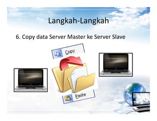 Langkah-Langkah
6. Copy data Server Master ke Server Slave
 