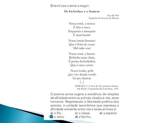 Sistemática e biodiversidade