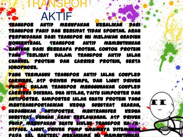 Sistem transpor membran