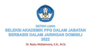 Dr. Restu Widiatmono, S.Si., M.Si.
 