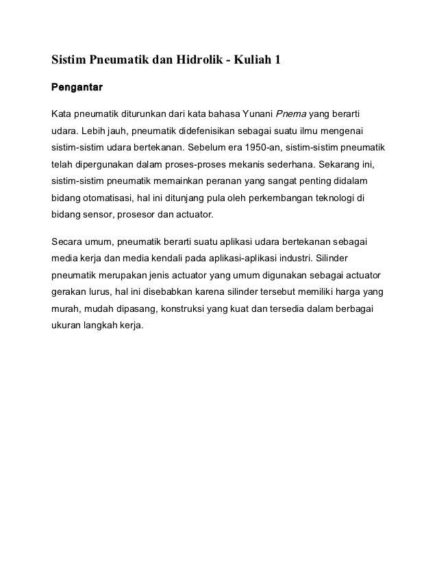 Koleksi Contoh Soal Essay Hidrolik Terlengkap Dikdasmen