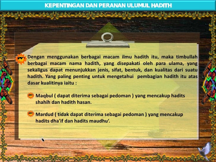 Sistm Bukti Asli Hadith