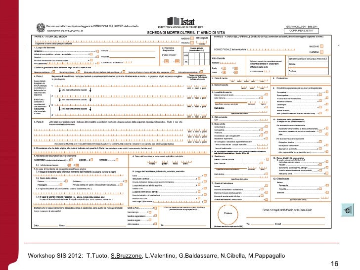 Modulo Istat Decesso - Modulo