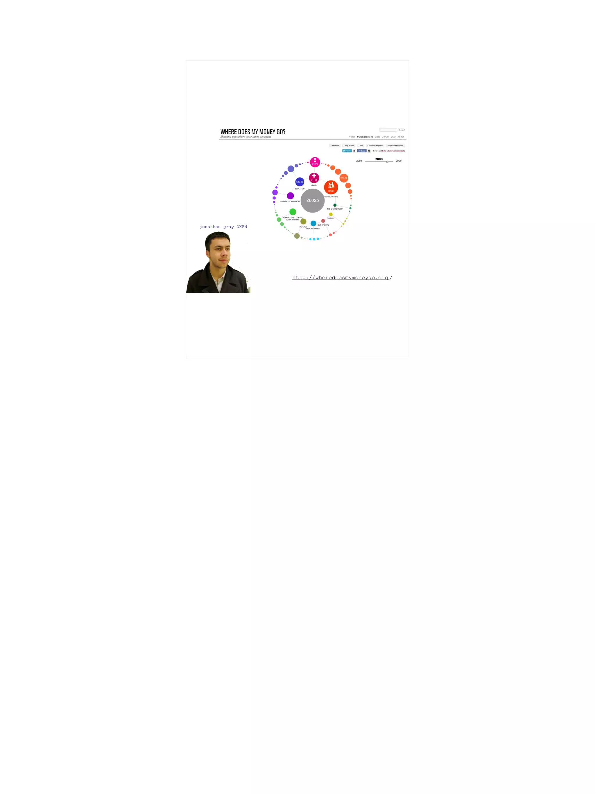 jonathan gray OKFN




                     http://wheredoesmymoneygo.org /
 