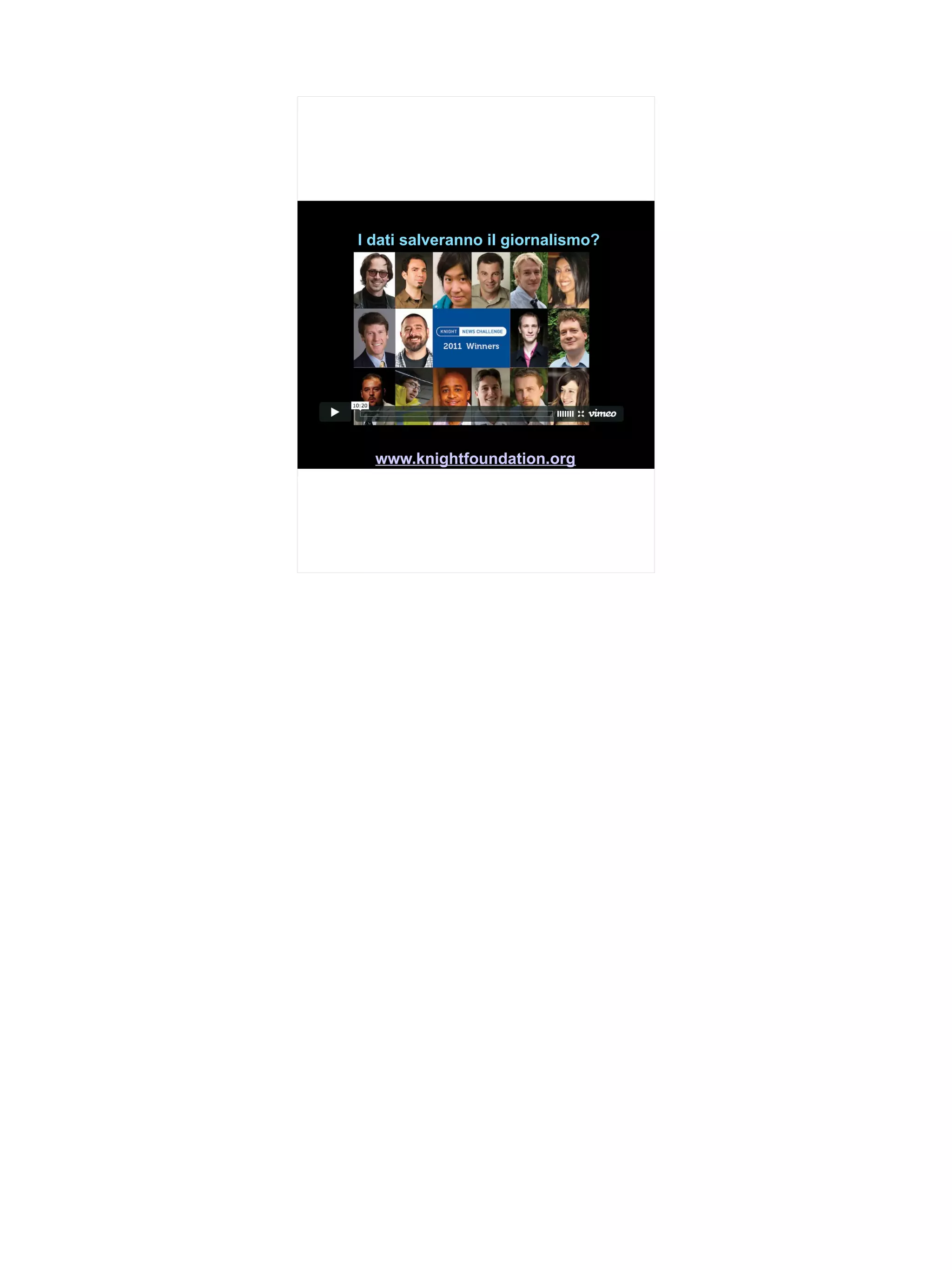 I dati salveranno il giornalismo?




  www.knightfoundation.org
 