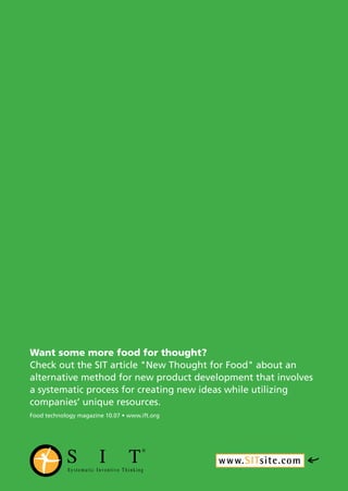 SIT - Innovation Consulting -Innovation Menu | PDF