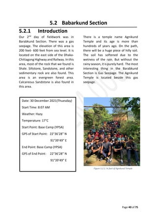 Geological Field Report on Sitakund Anticline | PDF