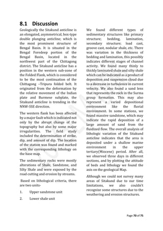 Geological Field Report on Sitakund Anticline | PDF