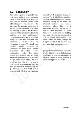 Geological Field Report on Sitakund Anticline | PDF