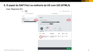 30PUBLIC© 2018 SAP SE or an SAP affiliate company. All rights reserved. ǀ
6. O papel do SAP Fiori na melhoria da UX com UI5 (HTML5)
Case: Magnesita S/A
 