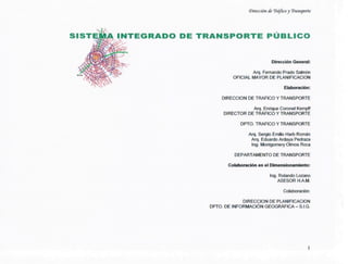 Sistema Integrado de Transporte Público - documento completo | PDF
