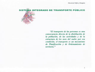 Sistema Integrado de Transporte Público - documento completo | PDF