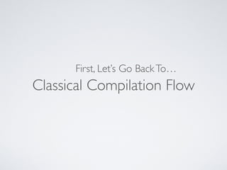 Classical Compilation Flow
First, Let’s Go BackTo…
 