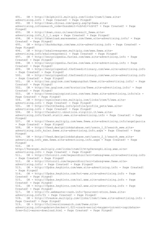 491. OK - http://dolphin111.multiply.com/links/item/1/www.site-
advertising.info - Page Created! - Page Pinged!
492. OK - http://down.chinaz.com/query.asp?q=$www.site-
advertising.info&search_code=0&submit=%cb%d1+%cb%f7 - Page Created! - Page
Pinged!
493. OK - http://down.cnzz.cn/searchresult_$www.site-
advertising.info_0_1_1.aspx - Page Created! - Page Pinged!
494. OK - http://download.wareseeker.com/$www.site-advertising.info/ - Page
Created! - Page Pinged!
495. OK - http://duckduckgo.com/www.site-advertising.info - Page Created! -
Page Pinged!
496. OK - http://ekalovesgreen.multiply.com/www.$www.site-
advertising.info/ekalovesgreenii - Page Created! - Page Pinged!
497. OK - http://encyclopedia.farlex.com/www.site-advertising.info - Page
Created! - Page Pinged!
498. OK - http://encyclopedia.farlex.com/www.site-advertising.info - Page
Created! - Page Pinged!
499. OK - http://encyclopedia2.thefreedictionary.com/www.site-advertising.info
- Page Created! - Page Pinged!
500. OK - http://encyclopedia2.thefreedictionary.com/www.site-advertising.info
- Page Created! - Page Pinged!
501. OK - http://es.gogloom.com/kampungchat/$www.site-advertising.info/ - Page
Created! - Page Pinged!
502. OK - http://es.gogloom.com/krstarica/$www.site-advertising.info/ - Page
Created! - Page Pinged!
503. OK - http://eveninginspirations.com/www.$www.site-advertising.info/els -
Page Created! - Page Pinged!
504. OK - http://eyelcreatives.multiply.com/links/item/5/www.site-
advertising.info - Page Created! - Page Pinged!
505. OK - http://faiththedog.info/profile/profile_pets/www.site-
advertising.info - Page Created! - Page Pinged!
506. OK - http://farabutti.oknotizie.virgilio.it/www.site-
advertising.info/farm5.static.www.site-advertising.info - Page Created! - Page
Pinged!
507. OK - http://feann.multiply.com/www.$www.site-advertising.info/angelgarcia
- Page Created! - Page Pinged!
508. OK - http://feed.designlinkdatabase.net/users_1_0/search_www.site-
advertising.info_kuler.$www.site-advertising.info.aspx - Page Created! - Page
Pinged!
509. OK - http://feed.designlinkdatabase.net/users_2_1/search_www.site-
advertising.info_www.$www.site-advertising.info.aspx - Page Created! - Page
Pinged!
510. OK -
http://ferengki.multiply.com/links/item/2/httpferengki.blog.www.site-
advertising.info - Page Created! - Page Pinged!
511. OK - http://fotoroll.com/keywordtool?src=/slideshow/site-advertising/26197895/tabs&q=www.site-advertising.info
- Page Created! - Page Pinged!
512. OK - http://fotoroll.com/keywordtool?src=tabs&q=www.$www.site-
advertising.info/ - Page Created! - Page Pinged!
513. OK - http://fpdns.keyhints.com/www.site-advertising.info - Page Created!
- Page Pinged!
514. OK - http://fpdns.keyhints.com/hot-www.site-advertising.info - Page
Created! - Page Pinged!
515. OK - http://fpdns.keyhints.com/ns1.www.site-advertising.info - Page
Created! - Page Pinged!
516. OK - http://fpdns.keyhints.com/ns2.www.site-advertising.info - Page
Created! - Page Pinged!
517. OK - http://fr.webmaster-rank.info/?pourcent-store.$www.site-
advertising.info/fr - Page Created! - Page Pinged!
518. OK - http://freakoe.multiply.com/links/item/1/www.site-advertising.info -
Page Created! - Page Pinged!
519. OK - http://fullversionsearch.com/$www.site-
advertising.info+update+checker+1.021-crack-serial-keygen-torrent-rapidshare-
free-full-warez-download.html - Page Created! - Page Pinged!
 
