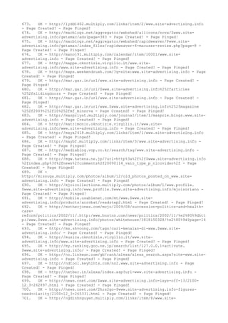 673. OK - http://lydd1402.multiply.com/links/item/2/www.site-advertising.info
- Page Created! - Page Pinged!
674. OK - http://macblogs.net/aggregator/webshed/allicons/nova/$www.site-
advertising.info/getamac/ads?page=383 - Page Created! - Page Pinged!
675. OK - http://macblogs.net/aggregator/webshed/rapidweaver/$www.site-
advertising.info/getamac/index_files/rapidweaver-4-macuser-review.php?page=8 -
Page Created! - Page Pinged!
676. OK - http://manoj91.multiply.com/calendar/item/10001/www.site-
advertising.info - Page Created! - Page Pinged!
677. OK - http://mappe.oknotizie.virgilio.it/www.site-
advertising.info/www.site-advertising.info - Page Created! - Page Pinged!
678. OK - http://maps.weekendrush.com/?q=site:www.site-advertising.info - Page
Created! - Page Pinged!
679. OK - http://mar.gar.in/url/www.site-advertising.info - Page Created! -
Page Pinged!
680. OK - http://mar.gar.in/url/$www.site-advertising.info%252farticles
%252fslidingdoors - Page Created! - Page Pinged!
681. OK - http://mar.gar.in/url/www.site-advertising.info - Page Created! -
Page Pinged!
682. OK - http://mar.gar.in/url/www.$www.site-advertising.info%252fmagazine
%252f2009%252f10%252fmf_minerva - Page Created! - Page Pinged!
683. OK - http://maspriyat.multiply.com/journal/item/1/masprie.blogs.www.site-
advertising.info - Page Created! - Page Pinged!
684. OK - http://matrimonio.oknotizie.virgilio.it/www.site-
advertising.info/www.site-advertising.info - Page Created! - Page Pinged!
685. OK - http://maya2418.multiply.com/links/item/1/www.site-advertising.info
- Page Created! - Page Pinged!
686. OK - http://maybf.multiply.com/links/item/3/www.site-advertising.info -
Page Created! - Page Pinged!
687. OK - http://mediablog.vop.co.kr/search/tag/www.site-advertising.info -
Page Created! - Page Pinged!
688. OK - http://mgw.hatena.ne.jp/?url=http%3a%2f%2f$www.site-advertising.info
%2findex.php%3f%2fnews%2fcomments%2f20090114_vaio_type_p_nicovideo%2f - Page
Created! - Page Pinged!
689. OK -
http://missuga.multiply.com/photos/album/12/old_photos_posted_on_www.site-
advertising.info - Page Created! - Page Pinged!
690. OK - http://mjoicollections.multiply.com/photos/album/1/www.profile.
$www.site-advertising.info/www.profile.$www.site-advertising.info/mjoisoriano -
Page Created! - Page Pinged!
691. OK - http://mobile.usablenet.com/mt/www.$www.site-
advertising.info/products/acrobat/readstep2.html - Page Created! - Page Pinged!
692. OK - http://motherjones.com/mojo/2009/08/succession-politics-and-health-
care-
reform/politics/2002/11/.http:/www.boston.com/news/politics/2002/11/%e2%80%9dhtt
p:/www.$www.site-advertising.info/photos/whitehouse/3818150328/%e2%80%9d?page=16
- Page Created! - Page Pinged!
693. OK - http://ms.shvoong.com/tags/cari-kenalan-di-www.$www.site-
advertising.info/ - Page Created! - Page Pinged!
694. OK - http://musica.oknotizie.virgilio.it/www.site-
advertising.info/www.site-advertising.info - Page Created! - Page Pinged!
695. OK - http://my.ranking.goo.ne.jp/search/list/127.0.0.1+activate.
$www.site-advertising.info/ - Page Created! - Page Pinged!
696. OK - http://nc.linkwan.com/gb/rank/alexa/alexa_search.aspx?site=www.site-
advertising.info - Page Created! - Page Pinged!
697. OK - http://ndtool.keyhints.com/ns2.www.site-advertising.info - Page
Created! - Page Pinged!
698. OK - http://netbar.in/alexa/index.asp?url=www.site-advertising.info -
Page Created! - Page Pinged!
699. OK - http://news.cnet.com/$www.site-advertising.info-lays-off-13/2100-
12_3-262897.html - Page Created! - Page Pinged!
700. OK - http://news.cnet.com/2hrs2go-$www.site-advertising.info-figures-
need-clarity/2100-12_3-265331.html - Page Created! - Page Pinged!
701. OK - http://ngdinhnguyen.multiply.com/links/item/8/www.site-
 