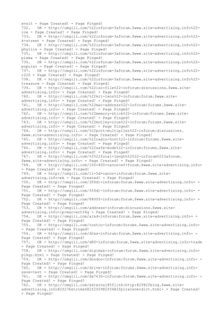 evolt - Page Created! - Page Pinged!
732. OK - http://omgili.com/%22inforum-3aforum.$www.site-advertising.info%22-
ice - Page Created! - Page Pinged!
733. OK - http://omgili.com/%22inforum-3aforum.$www.site-advertising.info%22-
k-street - Page Created! - Page Pinged!
734. OK - http://omgili.com/%22inforum-3aforum.$www.site-advertising.info%22-
phyllis - Page Created! - Page Pinged!
735. OK - http://omgili.com/%22inforum-3aforum.$www.site-advertising.info%22-
pixma - Page Created! - Page Pinged!
736. OK - http://omgili.com/%22inforum-3aforum.$www.site-advertising.info%22-
popular - Page Created! - Page Pinged!
737. OK - http://omgili.com/%22inforum-3aforum.$www.site-advertising.info%22-
r220 - Page Created! - Page Pinged!
738. OK - http://omgili.com/%22inforum-3aforum.$www.site-advertising.info%22-
treasure - Page Created! - Page Pinged!
739. OK - http://omgili.com/%22iso-file%22-inforum:discussions.$www.site-
advertising.info- - Page Created! - Page Pinged!
740. OK - http://omgili.com/%22kit-lens%22-inforum:forum.$www.site-
advertising.info- - Page Created! - Page Pinged!
741. OK - http://omgili.com/%22mac-address%22-inforum:forums.$www.site-
advertising.info- - Page Created! - Page Pinged!
742. OK - http://omgili.com/%22memory-stick%22-inforum:forums.$www.site-
advertising.info- - Page Created! - Page Pinged!
743. OK - http://omgili.com/%22motley-crue%22-inforum:forums.$www.site-
advertising.info- - Page Created! - Page Pinged!
744. OK - http://omgili.com/%22port-multiplier%22-inforum:discussions.
$www.site-advertising.info- - Page Created! - Page Pinged!
745. OK - http://omgili.com/%22radio-host%22-inforum:forums.$www.site-
advertising.info- - Page Created! - Page Pinged!
746. OK - http://omgili.com/%22safe-mode%22-inforum:forums.$www.site-
advertising.info- - Page Created! - Page Pinged!
747. OK - http://omgili.com/%2522focal-length%2522-inforum%253aforum.
$www.site-advertising.info- - Page Created! - Page Pinged!
748. OK - http://omgili.com/100-400-canon-ef-forum.$www.site-advertising.info-
- Page Created! - Page Pinged!
749. OK - http://omgili.com/11-5d-canon-inforum:forum.$www.site-
advertising.info-mk - Page Created! - Page Pinged!
750. OK - http://omgili.com/300d)-inforum:forum.$www.site-advertising.info- -
Page Created! - Page Pinged!
751. OK - http://omgili.com/350d)-inforum:forum.$www.site-advertising.info- -
Page Created! - Page Pinged!
752. OK - http://omgili.com/8800f-inforum:forum.$www.site-advertising.info- -
Page Created! - Page Pinged!
753. OK - http://omgili.com/address-inforum:discussions.$www.site-
advertising.info-ip-mac-wrt54g - Page Created! - Page Pinged!
754. OK - http://omgili.com/aisd-inforum:forum.$www.site-advertising.info- -
Page Created! - Page Pinged!
755. OK - http://omgili.com/costco-inforum:forums.$www.site-advertising.info-
- Page Created! - Page Pinged!
756. OK - http://omgili.com/d2xs-inforum:forum.$www.site-advertising.info- -
Page Created! - Page Pinged!
757. OK - http://omgili.com/d80-inforum:forum.$www.site-advertising.info-trade
- Page Created! - Page Pinged!
758. OK - http://omgili.com/digimax-inforum:forum.$www.site-advertising.info-
plkqc.html - Page Created! - Page Pinged!
759. OK - http://omgili.com/doodoo-inforum:forum.$www.site-advertising.info- -
Page Created! - Page Pinged!
760. OK - http://omgili.com/drive-inforum:forums.$www.site-advertising.info-
save-test - Page Created! - Page Pinged!
761. OK - http://omgili.com/dx7630-inforum:forum.$www.site-advertising.info- -
Page Created! - Page Pinged!
762. OK - http://omgili.com/external@5flink:http:@2f@2fblog.$www.site-
advertising.info@2f27bstroke6@2f2009@2f04@2fpirateverdict.html- - Page Created!
- Page Pinged!
 