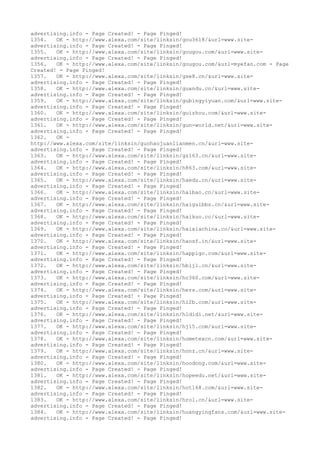advertising.info - Page Created! - Page Pinged!
1354. OK - http://www.alexa.com/site/linksin/gou3618/&url=www.site-
advertising.info - Page Created! - Page Pinged!
1355. OK - http://www.alexa.com/site/linksin/gougou.com/&url=www.site-
advertising.info - Page Created! - Page Pinged!
1356. OK - http://www.alexa.com/site/linksin/gougou.com/&url=myefan.com - Page
Created! - Page Pinged!
1357. OK - http://www.alexa.com/site/linksin/gse8.cn/&url=www.site-
advertising.info - Page Created! - Page Pinged!
1358. OK - http://www.alexa.com/site/linksin/guandu.cn/&url=www.site-
advertising.info - Page Created! - Page Pinged!
1359. OK - http://www.alexa.com/site/linksin/gubingyiyuan.com/&url=www.site-
advertising.info - Page Created! - Page Pinged!
1360. OK - http://www.alexa.com/site/linksin/guizhou.com/&url=www.site-
advertising.info - Page Created! - Page Pinged!
1361. OK - http://www.alexa.com/site/linksin/gun-world.net/&url=www.site-
advertising.info - Page Created! - Page Pinged!
1362. OK -
http://www.alexa.com/site/linksin/guohaojuanlianmen.cn/&url=www.site-
advertising.info - Page Created! - Page Pinged!
1363. OK - http://www.alexa.com/site/linksin/gz163.cn/&url=www.site-
advertising.info - Page Created! - Page Pinged!
1364. OK - http://www.alexa.com/site/linksin/h863.com/&url=www.site-
advertising.info - Page Created! - Page Pinged!
1365. OK - http://www.alexa.com/site/linksin/haedu.cn/&url=www.site-
advertising.info - Page Created! - Page Pinged!
1366. OK - http://www.alexa.com/site/linksin/haibao.cn/&url=www.site-
advertising.info - Page Created! - Page Pinged!
1367. OK - http://www.alexa.com/site/linksin/haiguibbs.cn/&url=www.site-
advertising.info - Page Created! - Page Pinged!
1368. OK - http://www.alexa.com/site/linksin/haikuo.cc/&url=www.site-
advertising.info - Page Created! - Page Pinged!
1369. OK - http://www.alexa.com/site/linksin/haixiachina.co/&url=www.site-
advertising.info - Page Created! - Page Pinged!
1370. OK - http://www.alexa.com/site/linksin/haosf.in/&url=www.site-
advertising.info - Page Created! - Page Pinged!
1371. OK - http://www.alexa.com/site/linksin/happigo.com/&url=www.site-
advertising.info - Page Created! - Page Pinged!
1372. OK - http://www.alexa.com/site/linksin/hbljl.cn/&url=www.site-
advertising.info - Page Created! - Page Pinged!
1373. OK - http://www.alexa.com/site/linksin/hc360.com/&url=www.site-
advertising.info - Page Created! - Page Pinged!
1374. OK - http://www.alexa.com/site/linksin/hers.com/&url=www.site-
advertising.info - Page Created! - Page Pinged!
1375. OK - http://www.alexa.com/site/linksin/hi2b.com/&url=www.site-
advertising.info - Page Created! - Page Pinged!
1376. OK - http://www.alexa.com/site/linksin/hididi.net/&url=www.site-
advertising.info - Page Created! - Page Pinged!
1377. OK - http://www.alexa.com/site/linksin/hj15.com/&url=www.site-
advertising.info - Page Created! - Page Pinged!
1378. OK - http://www.alexa.com/site/linksin/hometexcn.com/&url=www.site-
advertising.info - Page Created! - Page Pinged!
1379. OK - http://www.alexa.com/site/linksin/honz.cn/&url=www.site-
advertising.info - Page Created! - Page Pinged!
1380. OK - http://www.alexa.com/site/linksin/hoodong.com/&url=www.site-
advertising.info - Page Created! - Page Pinged!
1381. OK - http://www.alexa.com/site/linksin/hopeedu.net/&url=www.site-
advertising.info - Page Created! - Page Pinged!
1382. OK - http://www.alexa.com/site/linksin/hot168.com/&url=www.site-
advertising.info - Page Created! - Page Pinged!
1383. OK - http://www.alexa.com/site/linksin/hrol.cn/&url=www.site-
advertising.info - Page Created! - Page Pinged!
1384. OK - http://www.alexa.com/site/linksin/huangyingfans.com/&url=www.site-
advertising.info - Page Created! - Page Pinged!
 