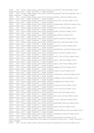 1544. OK - http://www.alexa.com/site/linksin/qichen67.nm/&url=www.site-
advertising.info - Page Created! - Page Pinged!
1545. OK - http://www.alexa.com/site/linksin/qichen67.nm/&url=myefan.com -
Page Created! - Page Pinged!
1546. OK - http://www.alexa.com/site/linksin/qidian.com/&url=www.site-
advertising.info - Page Created! - Page Pinged!
1547. OK - http://www.alexa.com/site/linksin/qilei520.cn/&url=www.site-
advertising.info - Page Created! - Page Pinged!
1548. OK - http://www.alexa.com/site/linksin/qingyuangu.com/&url=www.site-
advertising.info - Page Created! - Page Pinged!
1549. OK - http://www.alexa.com/site/linksin/qn114.com/&url=www.site-
advertising.info - Page Created! - Page Pinged!
1550. OK - http://www.alexa.com/site/linksin/qn889.com/&url=www.site-
advertising.info - Page Created! - Page Pinged!
1551. OK - http://www.alexa.com/site/linksin//&url=www.site-
advertising.info - Page Created! - Page Pinged!
1552. OK - http://www.alexa.com/site/linksin/qq163.com/&url=www.site-
advertising.info - Page Created! - Page Pinged!
1553. OK - http://www.alexa.com/site/linksin/qqlinux.com/&url=www.site-
advertising.info - Page Created! - Page Pinged!
1554. OK - http://www.alexa.com/site/linksin/qqsheji.cn/&url=www.site-
advertising.info - Page Created! - Page Pinged!
1555. OK - http://www.alexa.com/site/linksin/qvodkuaibo.com/&url=www.site-
advertising.info - Page Created! - Page Pinged!
1556. OK - http://www.alexa.com/site/linksin/qzrcw.com/&url=www.site-
advertising.info - Page Created! - Page Pinged!
1557. OK - http://www.alexa.com/site/linksin/rayli.com.cn/&url=www.site-
advertising.info - Page Created! - Page Pinged!
1558. OK - http://www.alexa.com/site/linksin/rayli.com/&url=www.site-
advertising.info - Page Created! - Page Pinged!
1559. OK - http://www.alexa.com/site/linksin/rayli.com//&url=www.site-
advertising.info - Page Created! - Page Pinged!
1560. OK - http://www.alexa.com/site/linksin/rbgame.cn/&url=www.site-
advertising.info - Page Created! - Page Pinged!
1561. OK - http://www.alexa.com/site/linksin/rcdnw.cn/&url=www.site-
advertising.info - Page Created! - Page Pinged!
1562. OK - http://www.alexa.com/site/linksin/readnovel.com/&url=www.site-
advertising.info - Page Created! - Page Pinged!
1563. OK - http://www.alexa.com/site/linksin/redbaby.com/&url=www.site-
advertising.info - Page Created! - Page Pinged!
1564. OK - http://www.alexa.com/site/linksin/redbaby/&url=www.site-
advertising.info - Page Created! - Page Pinged!
1565. OK - http://www.alexa.com/site/linksin/renren.bz/&url=www.site-
advertising.info - Page Created! - Page Pinged!
1566. OK - http://www.alexa.com/site/linksin/rolia.net/&url=www.site-
advertising.info - Page Created! - Page Pinged!
1567. OK - http://www.alexa.com/site/linksin/sa20.com/&url=www.site-
advertising.info - Page Created! - Page Pinged!
1568. OK - http://www.alexa.com/site/linksin/saic.gov.cn/&url=www.site-
advertising.info - Page Created! - Page Pinged!
1569. OK - http://www.alexa.com/site/linksin/saicai.com/&url=www.site-
advertising.info - Page Created! - Page Pinged!
1570. OK - http://www.alexa.com/site/linksin/sanbrand.com/&url=www.site-
advertising.info - Page Created! - Page Pinged!
1571. OK - http://www.alexa.com/site/linksin/sasa.com/&url=www.site-
advertising.info - Page Created! - Page Pinged!
1572. OK - http://www.alexa.com/site/linksin/sdwfhengfeng.com/&url=www.site-
advertising.info - Page Created! - Page Pinged!
1573. OK - http://www.alexa.com/site/linksin/sea4gold.com/&url=www.site-
advertising.info - Page Created! - Page Pinged!
1574. OK - http://www.alexa.com/site/linksin/searchservice.$www.site-
advertising.info/&url=searchservice.www.site-advertising.info - Page Created! -
Page Pinged!
1575. OK - http://www.alexa.com/site/linksin/shanqiu114.cn/&url=www.site-
 