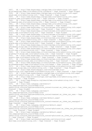 2457. OK - http://www.keywordspy.com/ppc/www.site-advertising.info.aspx?
q=latimesblogs.$www.site-advertising.info&m=uk - Page Created! - Page Pinged!
2458. OK - http://www.keywordspy.com/ppc/www.site-advertising.info.aspx?
q=pub.www.site-advertising.info - Page Created! - Page Pinged!
2459. OK - http://www.keywordspy.com/ppc/www.site-advertising.info.aspx?
q=search.www.site-advertising.info - Page Created! - Page Pinged!
2460. OK - http://www.keywordspy.com/ppc/www.site-advertising.info.aspx?
q=theguide.www.site-advertising.info - Page Created! - Page Pinged!
2461. OK - http://www.keywordspy.com/ppc/www.site-advertising.info.aspx?
q=www3.www.site-advertising.info - Page Created! - Page Pinged!
2462. OK - http://www.keywordspy.it/overview/www.site-advertising.info.aspx?
q=$www.site-advertising.info/usa - Page Created! - Page Pinged!
2463. OK - http://www.keywordspy.it/overview/www.site-advertising.info.aspx?
q=asia.www.site-advertising.info - Page Created! - Page Pinged!
2464. OK - http://www.keywordspy.it/overview/www.site-advertising.info.aspx?
q=discussions.info.www.site-advertising.info - Page Created! - Page Pinged!
2465. OK - http://www.keywordspy.it/overview/www.site-advertising.info.aspx?
q=finance.www.site-advertising.info - Page Created! - Page Pinged!
2466. OK - http://www.keywordspy.it/overview/www.site-advertising.info.aspx?
q=help.www.site-advertising.info - Page Created! - Page Pinged!
2467. OK - http://www.keywordspy.it/overview/www.site-advertising.info.aspx?
q=hideaway.blogs.www.site-advertising.info - Page Created! - Page Pinged!
2468. OK - http://www.keywordspy.it/overview/www.site-advertising.info.aspx?
q=info.www.site-advertising.info - Page Created! - Page Pinged!
2469. OK - http://www.keywordspy.it/overview/www.site-advertising.info.aspx?
q=jeevey777.blogs.www.site-advertising.info - Page Created! - Page Pinged!
2470. OK - http://www.keywordspy.it/overview/www.site-advertising.info.aspx?
q=music.www.site-advertising.info - Page Created! - Page Pinged!
2471. OK - http://www.keywordspy.it/overview/www.site-advertising.info.aspx?
q=pamelaanderson.blogs.www.site-advertising.info - Page Created! - Page Pinged!
2472. OK - http://www.keywordspy.it/overview/www.site-advertising.info.aspx?
q=raheemdevaughn.$www.site-advertising.info/woman - Page Created! - Page Pinged!
2473. OK - http://www.keywordspy.it/overview/www.site-advertising.info.aspx?
q=waradya.blogs.www.site-advertising.info - Page Created! - Page Pinged!
2474. OK - http://www.keywordspypro.com/overview/www.site-
advertising.info.aspx?q=www.site-advertising.info - Page Created! - Page Pinged!
2475. OK - http://www.keywordspypro.com/ppc/www.site-advertising.info.aspx?
q=www.site-advertising.info - Page Created! - Page Pinged!
2476. OK - http://www.killerstartups.com/tag/$www.site-advertising.info/ -
Page Created! - Page Pinged!
2477. OK - http://www.koesplus.org/search/www.site-advertising.info - Page
Created! - Page Pinged!
2478. OK - http://www.ladygaga.com/events/?
utm_campaign=gdi&utm_source=$www.site-
advertising.info&utm_medium=navbar&utm_content=tour&wt.mc_id=ms_nav_tour - Page
Created! - Page Pinged!
2479. OK - http://www.ladygaga.com/news/?
utm_campaign=gdi&utm_source=$www.site-
advertising.info&utm_medium=navbar&utm_content=news&wt.mc_id=ms_nav_news - Page
Created! - Page Pinged!
2480. OK - http://www.ladygaga.com/news/default.aspx?
utm_campaign=gdi&utm_source=$www.site-
advertising.info&utm_medium=navbar&utm_content=news&wt.mc_id=ms_nav_news&pg=2 -
Page Created! - Page Pinged!
2481. OK - http://www.ladygaga.com/photos/default.aspx?
utm_campaign=gdi&utm_source=$www.site-
advertising.info&utm_medium=navbar&utm_content=photos&wt.mc_id=ms_nav_photos&pg=
-1 - Page Created! - Page Pinged!
2482. OK - http://www.ladygaga.com/photos/default.aspx?
utm_campaign=gdi&utm_source=$www.site-
advertising.info&utm_medium=navbar&utm_content=photos&wt.mc_id=ms_nav_photos&pg=
3 - Page Created! - Page Pinged!
2483. OK - http://www.lantusadvantageforme.com/interstitial.aspx?
dest=www.site-advertising.info - Page Created! - Page Pinged!
 