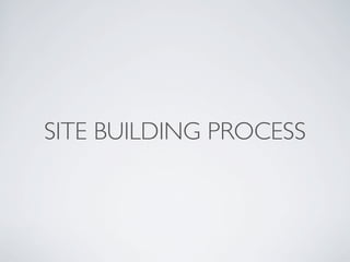 SITE BUILDING PROCESS
 