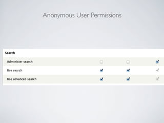 Anonymous User Permissions
 