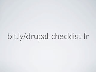 Meilleures pratiques pour construire un site web Drupal