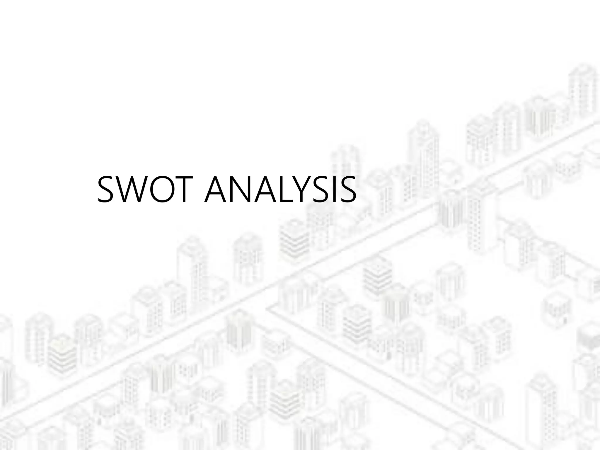 SWOT ANALYSIS
 
