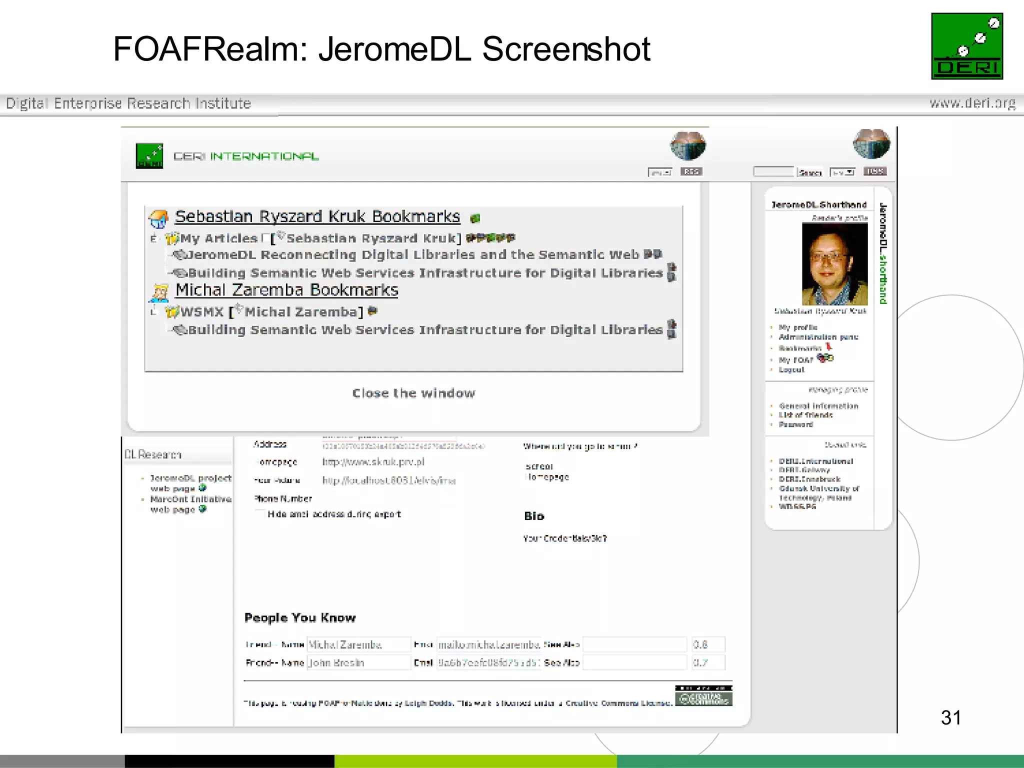 FOAFRealm: JeromeDL Screenshot 