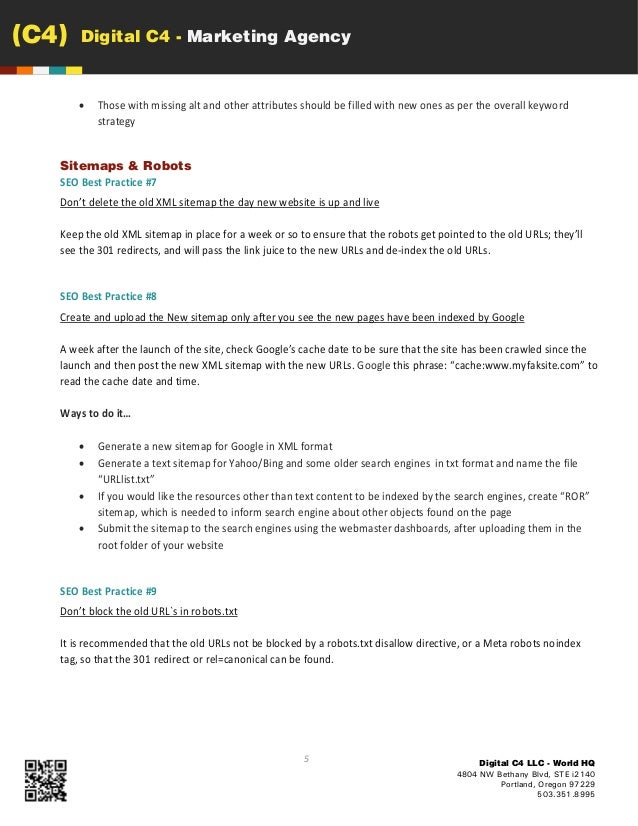 website migration seo best practices checklist