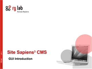 Site Sapiens 3   CMS GUI Introduction   